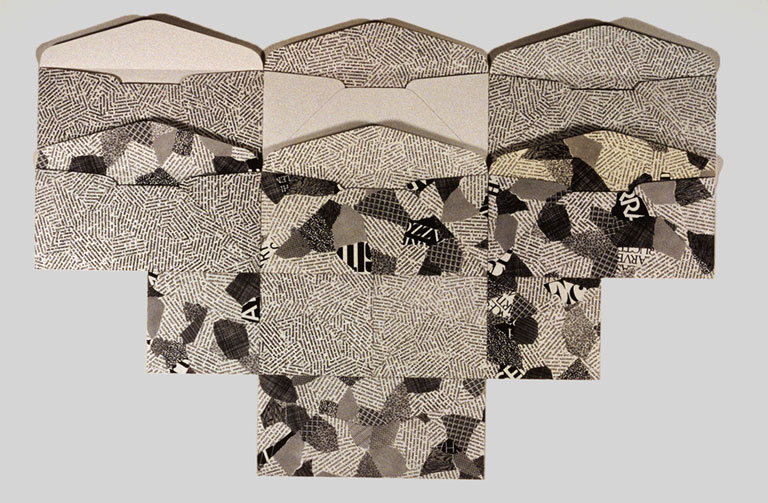 Artwork entitled Columbia Pike Series, Nine Envelopes