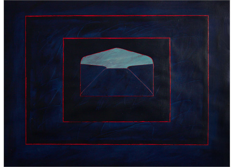 Artwork entitled Envelope Series, No. 52, Red Moon