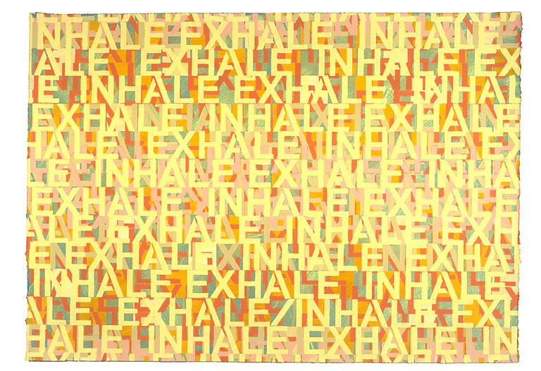 Artwork entitled Yellow Over Green